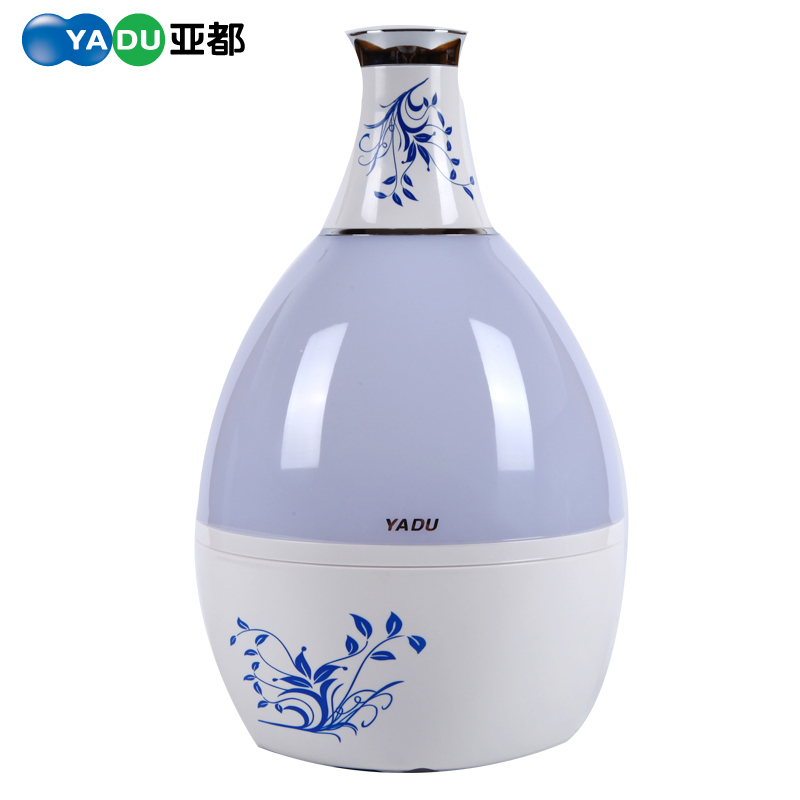 亚都青花瓶家用静音大容量超声波加湿器迷你幻彩香薰空气加湿机