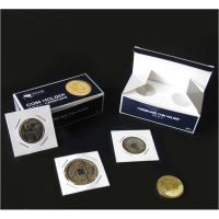 昊藏天下 护币方形纸夹 钱币硬币古钱币收藏夹50片装 26.5mm