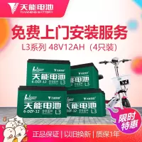 天能电动车电池铅酸电池48v12ah4只装天能电池电动车以旧换新