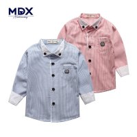 童装2016男童休闲衬衫春装白色衬衫中小儿童装圆领上衣宝宝衬衣