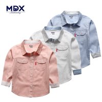 儿童纯棉衬衫春秋款2016新款中小童手肘贴布宝宝上衣男童百搭衬衣