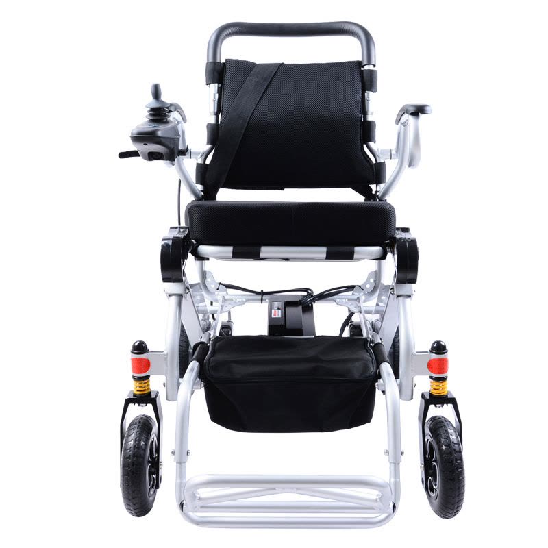 英洛华双锂电池折叠电动轮椅 银色图片