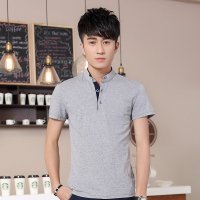 至行 新款男士短袖T恤翻领纯棉春款修身 休闲男装上衣服polo衫
