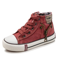 迪鲁奥(DILUAO)儿童鞋子男童板鞋春秋新款女童高帮帆布鞋中小童鞋休闲鞋2021