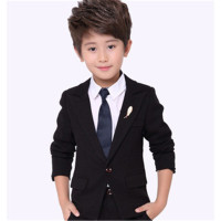 迪鲁奥(DILUAO)男童小西装三件套韩版中大儿童礼服秋冬西服主持人钢琴演出服套装