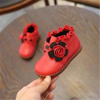 迪鲁奥(DILUAO)女童靴子冬季短筒2021新款英伦风儿童女孩宝宝女