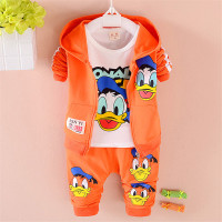 迪鲁奥(DILUAO)男童装春款三件套装婴儿童小孩衣服宝宝棉混纺布春秋装0-1-2岁3-4潮女孩