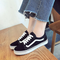 迪鲁奥(DILUAO)大码帆布鞋女鞋40黑色港风板鞋女大号41中学生休闲百搭球鞋43平底 黑色经典款