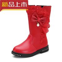 迪鲁奥（DILUAO)童鞋女童靴子蝴蝶结儿童雪地靴长靴