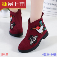 迪鲁奥(DILUAO)5-12岁冬天儿童平跟(≤1厘米)鞋109小女孩11靴子8女童鞋子76公主靴