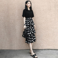 迪鲁奥(DILUAO)时尚短裙款连衣裙哺乳衣外出辣妈款产后喂奶衣期收腰波点裙潮 黑色 XX 款[横开口的] 图片色