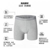 迪鲁奥(DILUAO)2021新款 棉加长腿男士内裤男青年平角短裤加大码运动跑步胖子防磨腿