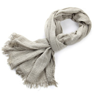 迪鲁奥(DILUAO)春秋冬季棉麻围巾男个性文艺休闲百搭英伦条纹围脖冬款韩版潮