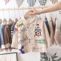 迪鲁奥(DILUAO)宝宝衬衫长袖棉新款春秋男童小童婴儿秋装上衣儿童薄款衬衣