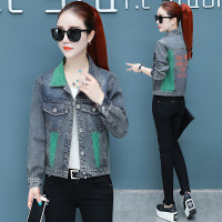 迪鲁奥(DILUAO)秋季卡通动漫牛仔外套女短款2021年秋季装上衣秋天初秋韩版宽松休闲小外衣