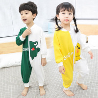 迪鲁奥（DILUAO)童装家居服0-1-2-3-4-5-6岁婴幼儿童连体衣男女宝宝长袖可爱爬服中小童空调房卡通护脐棉睡衣