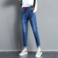 迪鲁奥(DILUAO)胖裤子显瘦韩版休闲2021新款胖妹妹秋冬装大码牛仔裤女200斤