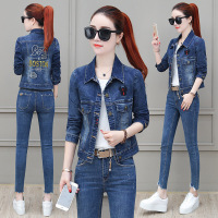 迪鲁奥(DILUAO)牛仔外套女2021初秋装新款二八月韩版ins上衣女bf小个子洋气短款 图片色