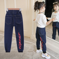 迪鲁奥（DILUAO)女童裤子秋冬女童牛仔裤儿童裤子2021新款韩版洋气5岁女孩秋款6宽松大儿童7牛仔长裤8