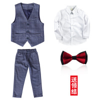 迪鲁奥(DILUAO)秋冬上新儿童西服套装小西装男童西装花童礼服韩版中大童男孩2021新款马甲2021