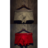 迪鲁奥(DILUAO)秋冬上新纯棉男士内裤平角裤头纯色中腰开口青年学生潮时尚2021