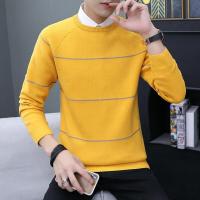 迪鲁奥(DILUAO)秋冬上新毛衣男假两件秋季加厚流时尚都市修身打底针织衫男装学生套头线衣男2021