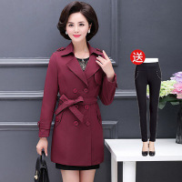 迪鲁奥(DILUAO)秋冬上新2021新款中年妈妈春秋装风衣40-50岁中老年女装中长款外套上衣服2021