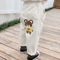 迪鲁奥(DILUAO)品牌女宝宝牛仔裤宽松韩版洋气春秋装女童休闲裤子小儿童长裤老爹裤潮