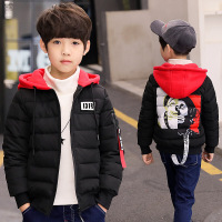 迪鲁奥(DILUAO)同款专卖店男童服轻薄男童棉衣2021新款男孩中大袄儿童加厚短款12棉服外套15岁白鹅绒