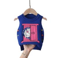 迪鲁奥（DILUAO)旗下品牌儿童毛衣马甲小宝宝针织背心薄款洋气女1-3岁男童秋装叮当猫衣服