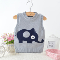 迪鲁奥(DILUAO)旗下品牌2021春秋男童针织马甲宝宝毛线背心套头坎肩婴儿马夹小童装毛衣潮