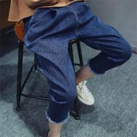 迪鲁奥(DILUAO)品牌春新款童装女童牛仔裤儿童哈伦裤宝宝休闲裤小女孩5480 蓝色