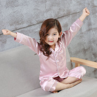 迪鲁奥(DILUAO)同款专卖店儿童睡衣秋季儿童睡衣女孩秋季服套装冰丝长袖空调服女亲子母女卡通风