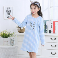 迪鲁奥(DILUAO)辰辰妈妈女童睡衣春秋装2021新款长袖纯棉中大童家居服小女孩儿童睡裙