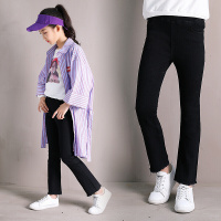 迪鲁奥(DILUAO)[秋上新]5女童牛仔裤2021新款秋装8中大童10春12小学生13岁女孩喇叭裤