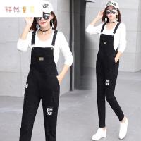 迪鲁奥(DILUAO)(秋上新)13岁女孩春秋牛仔裤13岁女孩背带裤18秋装14少女装牛仔背带裤13初中学生12岁大童