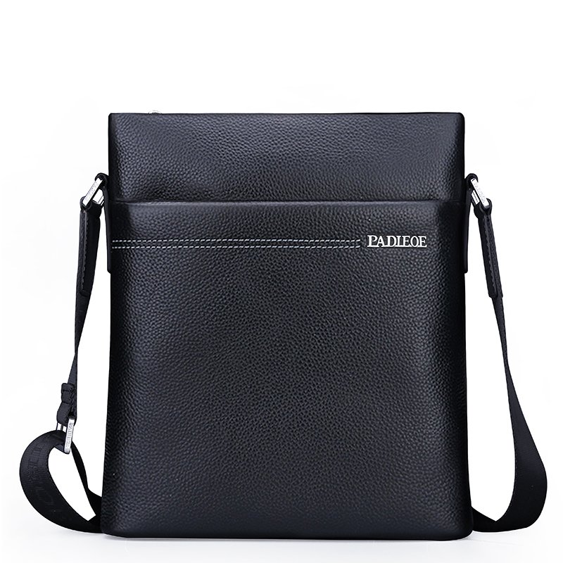 帕迪欧真皮单肩包男士包包商务休闲斜挎包牛皮男包背包青年韩版潮