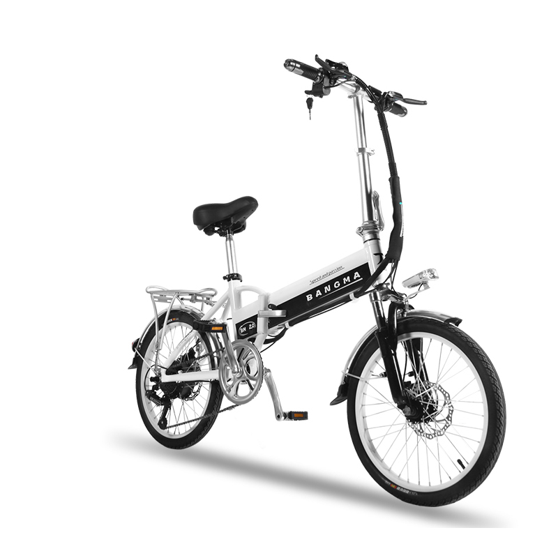 浜马20寸3648伏可折叠电动自行车有踏板锂电池助力双人成人电瓶车女士