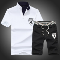 AR2017夏季新款套装大码男士短袖青年大码圆领休闲运动套装衣服男装
