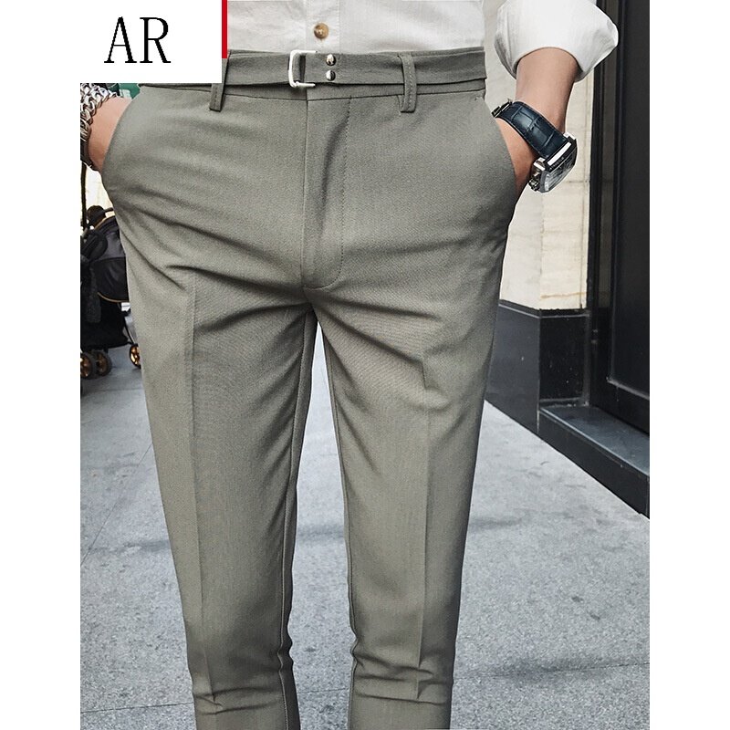 2017夏装超质感夜店发型师潮男九分休闲裤