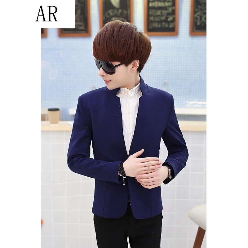 AR2018新款帅气春秋季青少年修身日韩版店主风小西服单西外套男潮