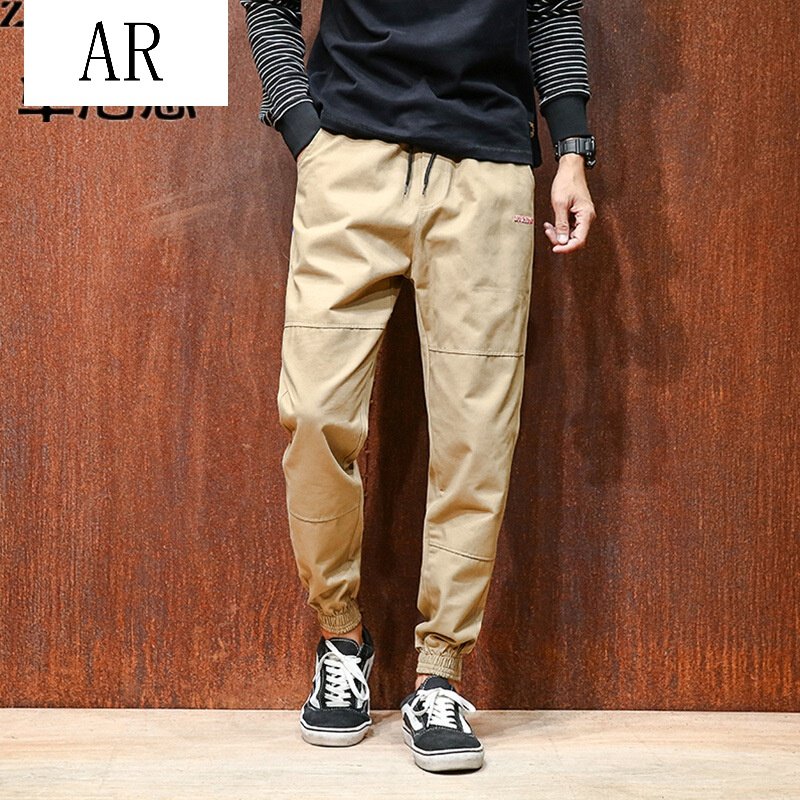 AR男裤秋季潮2017新款个性口袋男士裤子休闲裤男韩版潮流小脚裤长裤