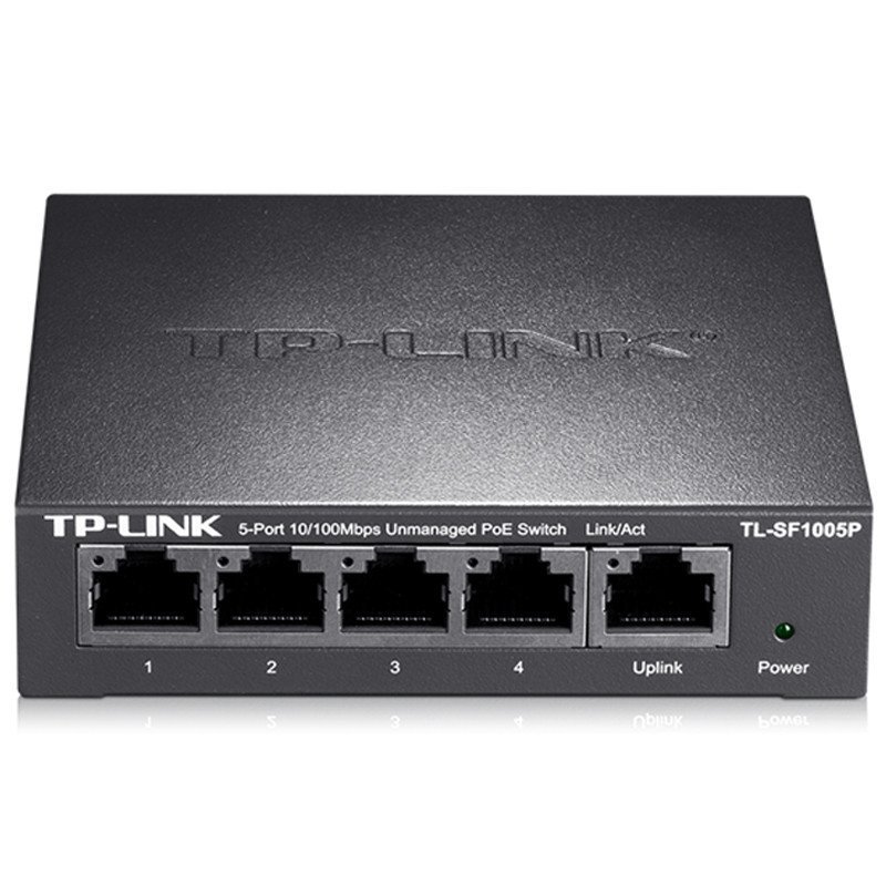 TP-LINK TL-SF1005P 5口百兆POE交换机 4口供电 视频监控供电器