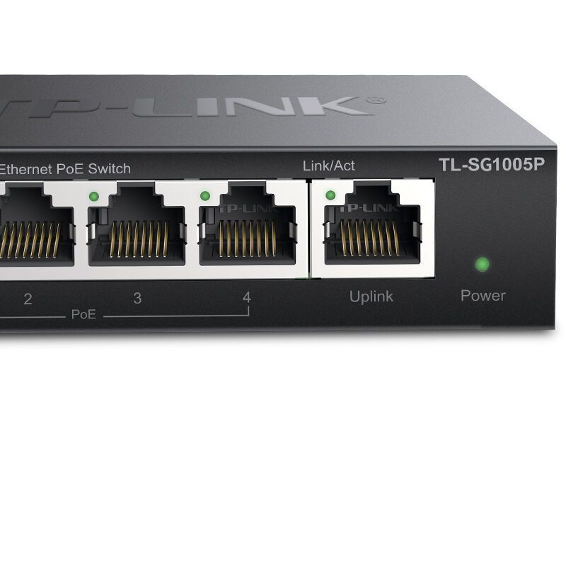 TP-LINK TL-SG1005P 4口全千兆以太网PoE供电交换机 即插即用