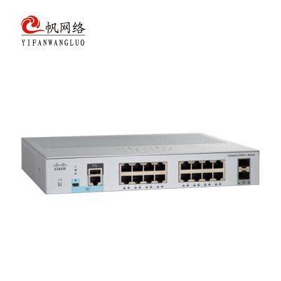 思科（CISCO）WS-C2960L-16TS-LL 智能中文WEB界面管理 16口千兆+2光口交换机