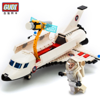 古迪 儿童益智趣味拼装积木飞机军事模型玩具航空航天飞机294片 8814