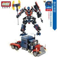 古迪拼装积木变形机器人擎天金刚益智377片男孩 6-12岁玩具礼物 8713