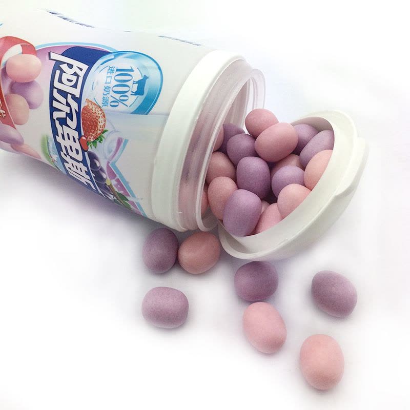 ALPENLIEBE阿尔卑斯至纯小悦球90g至纯牛奶味草莓味酸奶味奶糖零食图片