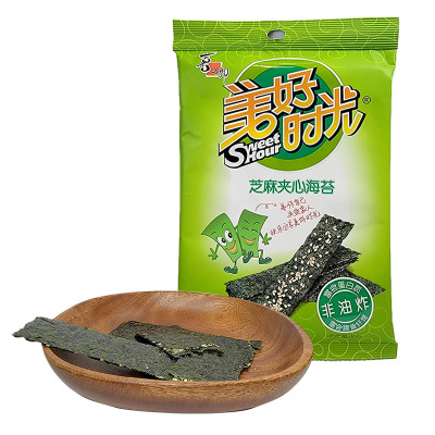 喜之郎芝麻夹心海苔类海苔即食紫菜休闲零食8g袋装8g*1袋