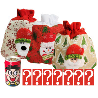 旺旺圣诞节元旦礼物袋装旺仔牛奶145ml原味1罐+随机7份休闲零食品